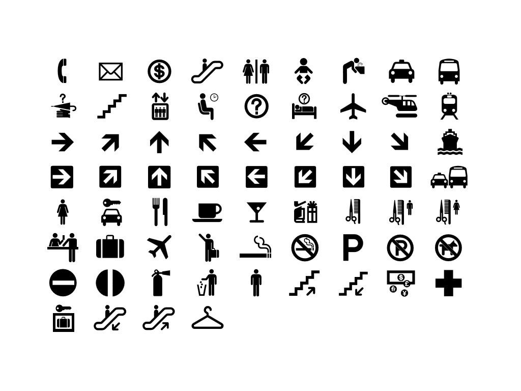 some AIGA USDOT symbols